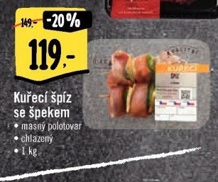 Kuřecí špíz se špekem Albert