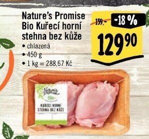 Kuřecí stehna bio Nature'