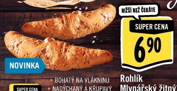 Rohlík Mlynářský žitný Albert