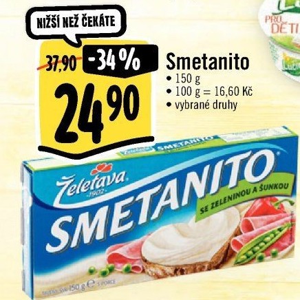 Sýr tavený Smetanito Želetava