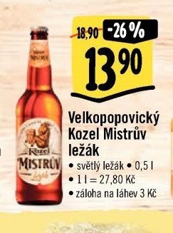 Velkopopovický Kozel Mistrův ležák