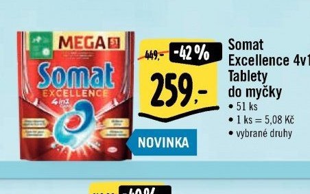 Somat Excellence 4v1 Tablety do myčky