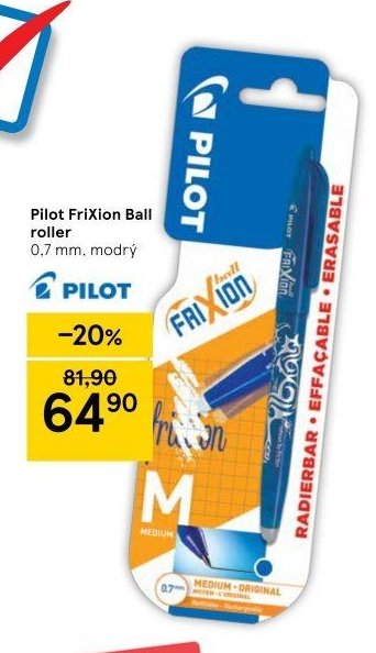 Pilot FriXion Ball roller 0,7 mm, modrý