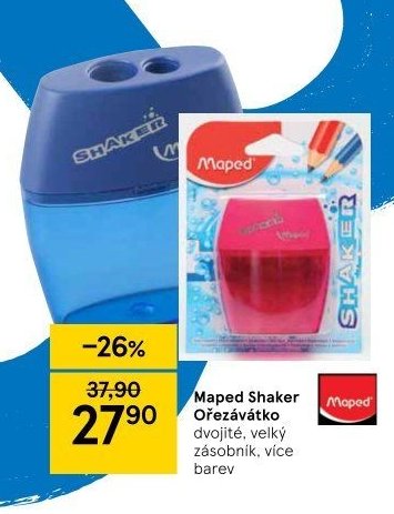 Maped Shaker Ořezávátko dvojité, velký zásobník, více barev