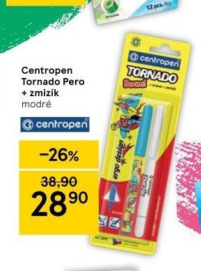Centropen Tornado Pero + zmizík modré
