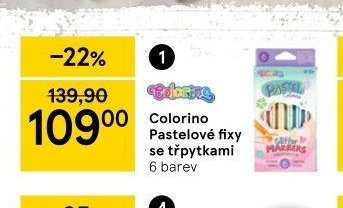 Colorino Pastelové fixy se třpytkami
