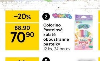 Colorino Pastelové kulaté oboustranné pastelky