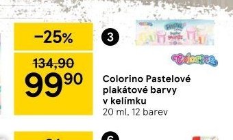 Colorino Pastelové plakátové barvy v kelímku
