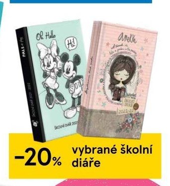 vybrané školní diáře