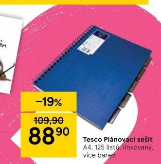 Tesco Plánovací sešit
