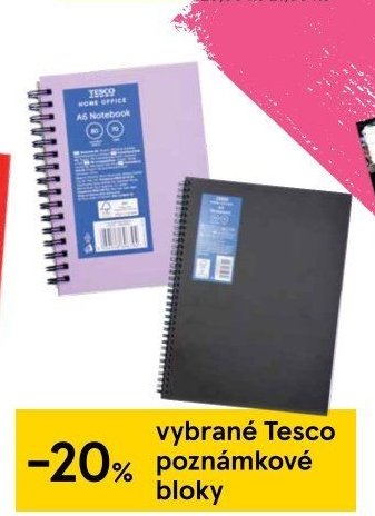 vybrané Tesco poznámkové bloky