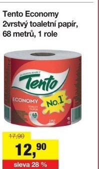 Toaletní papír 2vrstvý Economy Tento
