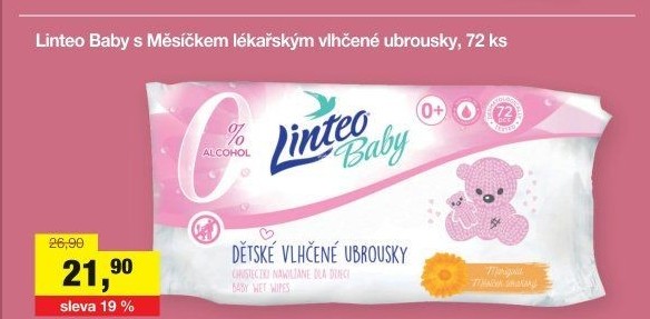 Vlhčené ubrousky dětské Linteo Baby