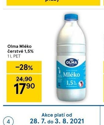 Olma Mléko čerstvé 1,5%