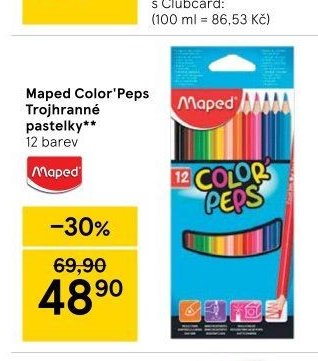 Maped Color'Peps Trojhranné pastelky 12 barev