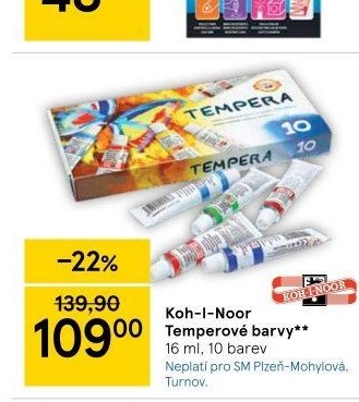 Koh-I-Noor Temperové barvy 16 ml, 10 barev