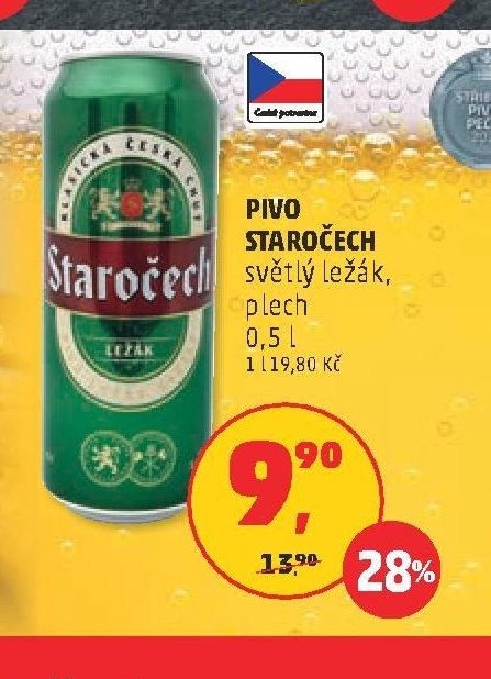 PIVO STAROČECH světlý ležák, plech