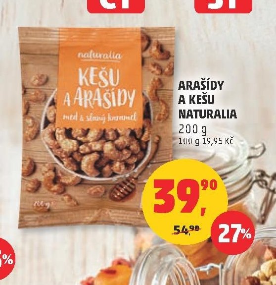 Arašídy a kešu Naturalia 200 g