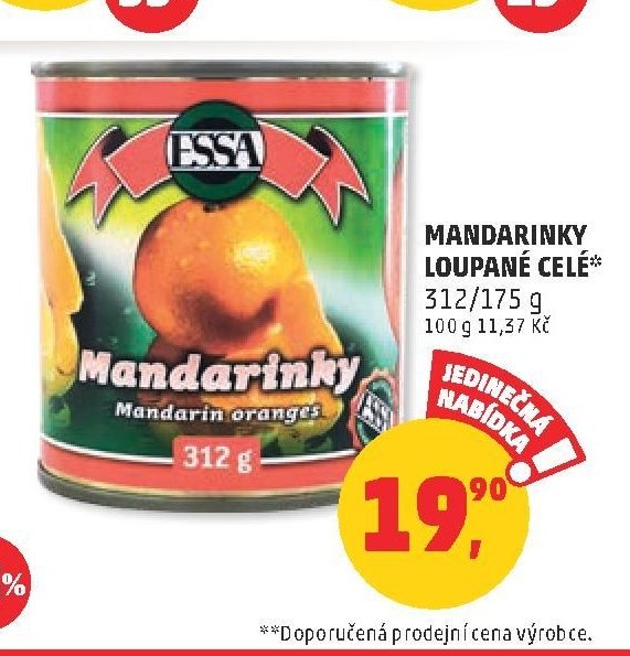Mandarinky loupané celé