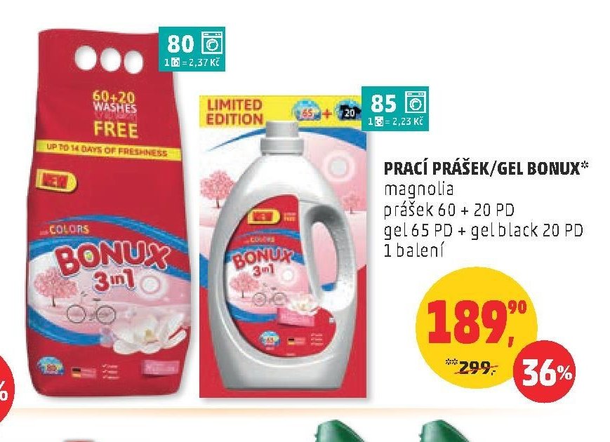 PRACÍ PRÁŠEK/GEL BONUX*