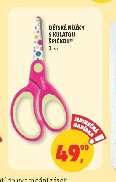 DĚTSKÉ NŮŽKY S KULATOU ŠPIČKOU