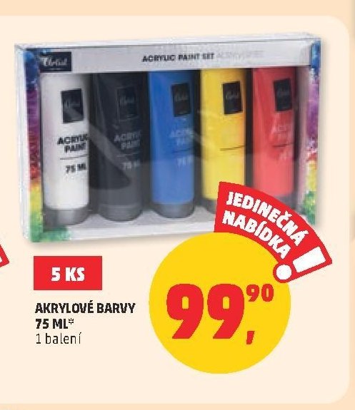 Akrylové barvy 75 ml