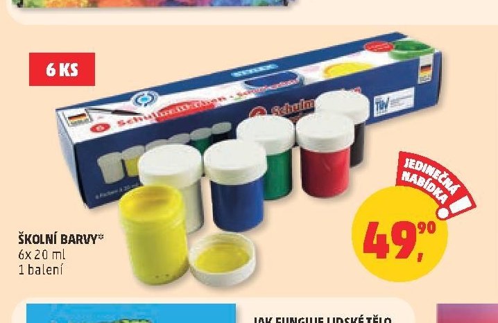 Školní barvy 6x20 ml