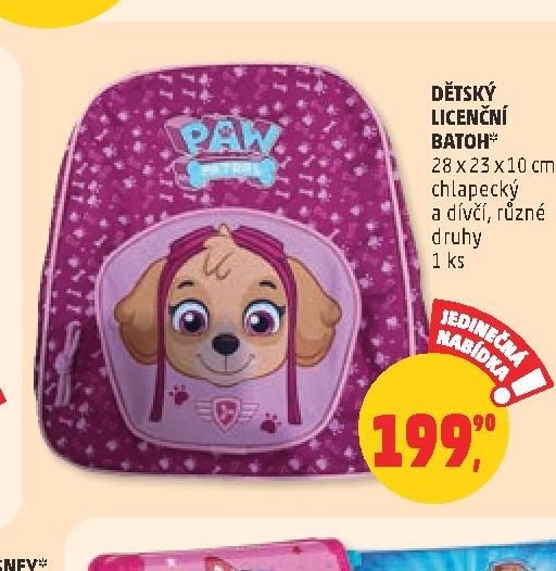 Dětský licenční batoh