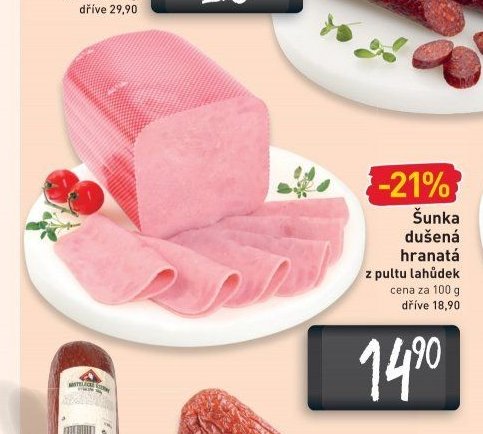 Šunka dušená hranatá z pultu lahůdek