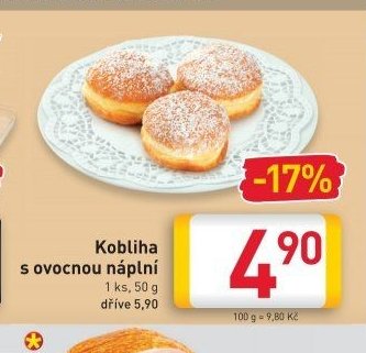 Kobliha s ovocnou náplní
