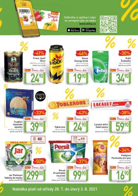 akční leták BILLA 28.7.2021-3.8.2021