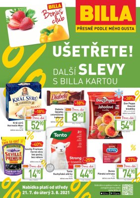 akční leták BILLA 28.7.2021-3.8.2021