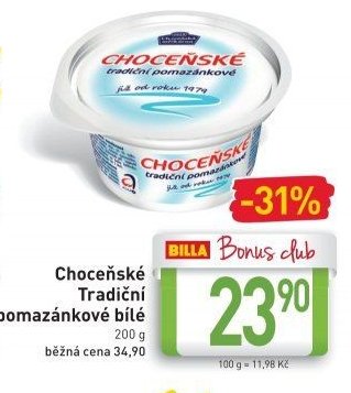 Choceňské Tradiční pomazánkové bílé