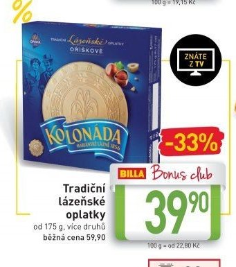 Tradiční lázeňské oplatky