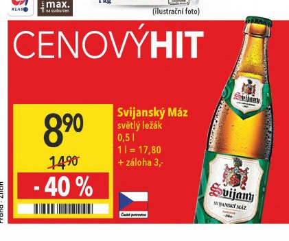Svijanský Máz světlý ležák 0,5 l