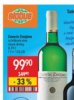 Znovín Znojmo, ročníková vína