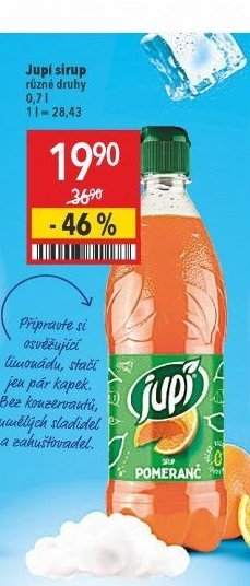 Jupí sirup různé druhy