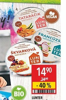 LUNTER ROSTLINNÉ POMAZÁNKY