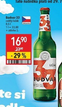 Budvar 33 světlý ležák