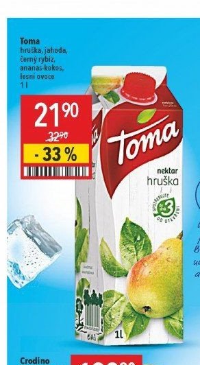 Toma hruška, jahoda, černý rybíz, ananas-kokos, lesní ovoce