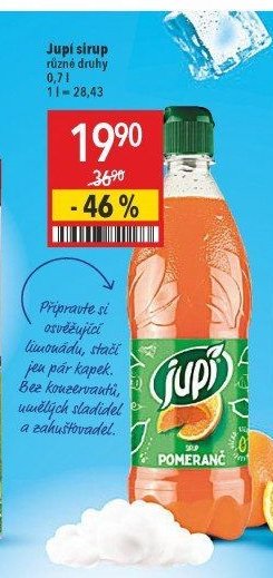 Jupí sirup různé druhy