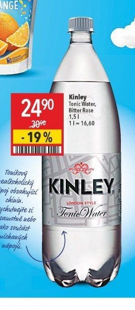 Kinley Tonic Water, Bitter Rose