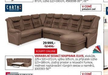 VARIABILNÍ SEDACÍ SOUPRAVA ELVIS - ASKO akcniletaky.com