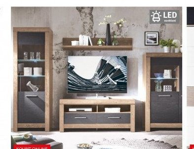 Obývací stěna Balin, dub canyon / dub černý - ASKO akcniletaky.com