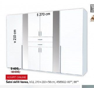 Šatní skříň Vanea - ASKO akcniletaky.com
