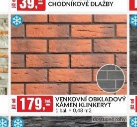 VENKOVNÍ OBKLADOVÝ KÁMEN KLINKERYT