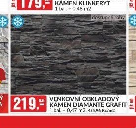 VENKOVNÍ OBKLADOVÝ KÁMEN DIAMANTE GRAFIT