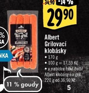 Albert Grilovací klobásky