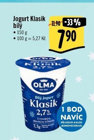 Bílý jogurt Klasik Olma