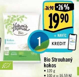 Kokos strouhaný bio Nature'